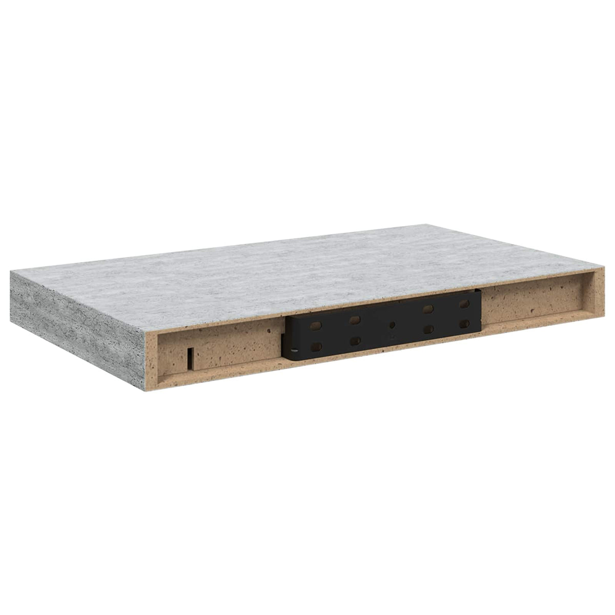 vidaXL Floating Wall Shelf Concrete Grey 40x23.5x3.8 cm MDF
