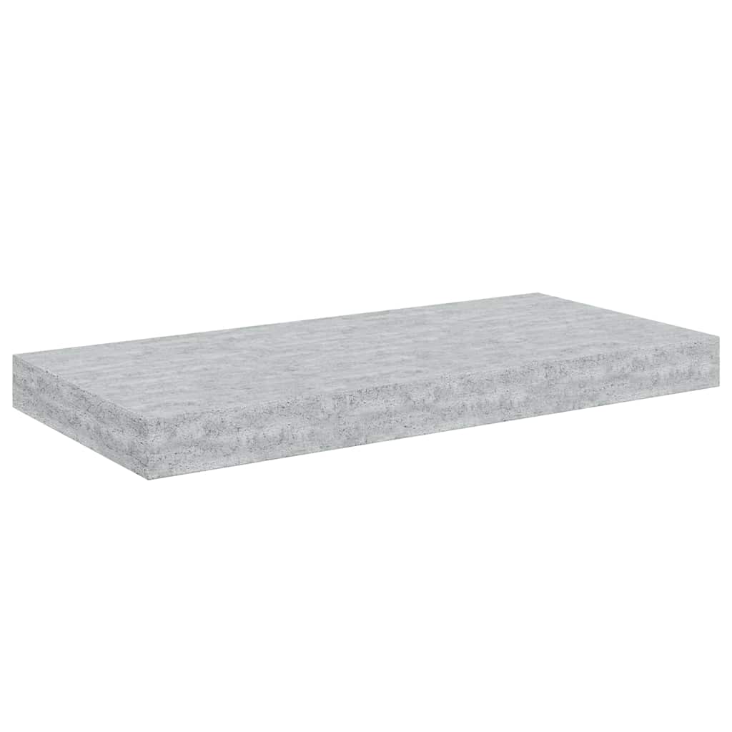 vidaXL Floating Wall Shelves 2 pcs Concrete Grey 50x23.5x3.8 cm MDF