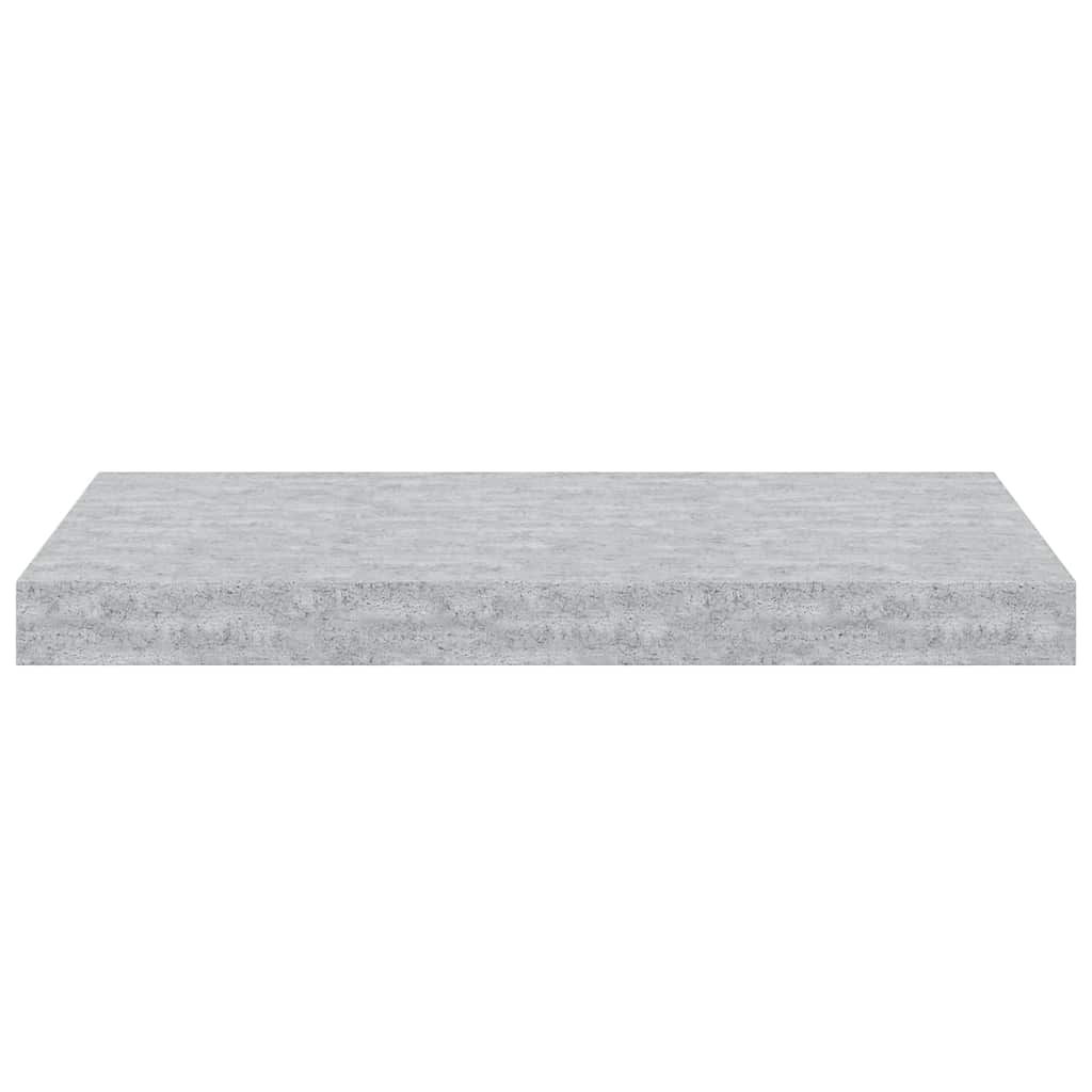 vidaXL Floating Wall Shelves 2 pcs Concrete Grey 50x23.5x3.8 cm MDF