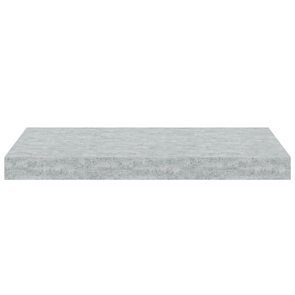 vidaXL Floating Wall Shelves 2 pcs Concrete Grey 50x23x3.8 cm MDF