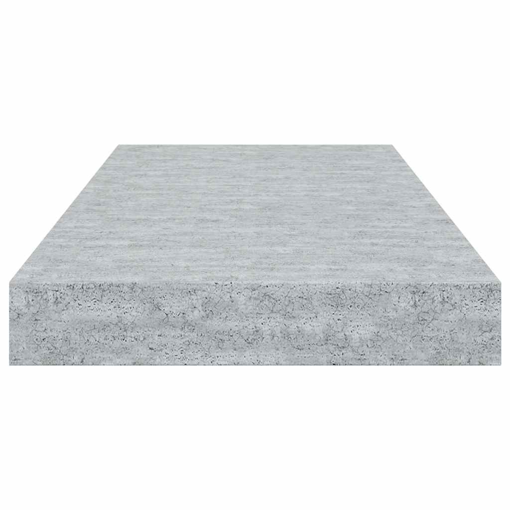 vidaXL Floating Wall Shelves 2 pcs Concrete Grey 50x23.5x3.8 cm MDF