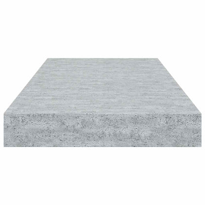 vidaXL Floating Wall Shelves 2 pcs Concrete Grey 50x23.5x3.8 cm MDF