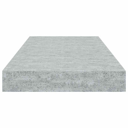 vidaXL Floating Wall Shelves 2 pcs Concrete Grey 50x23x3.8 cm MDF