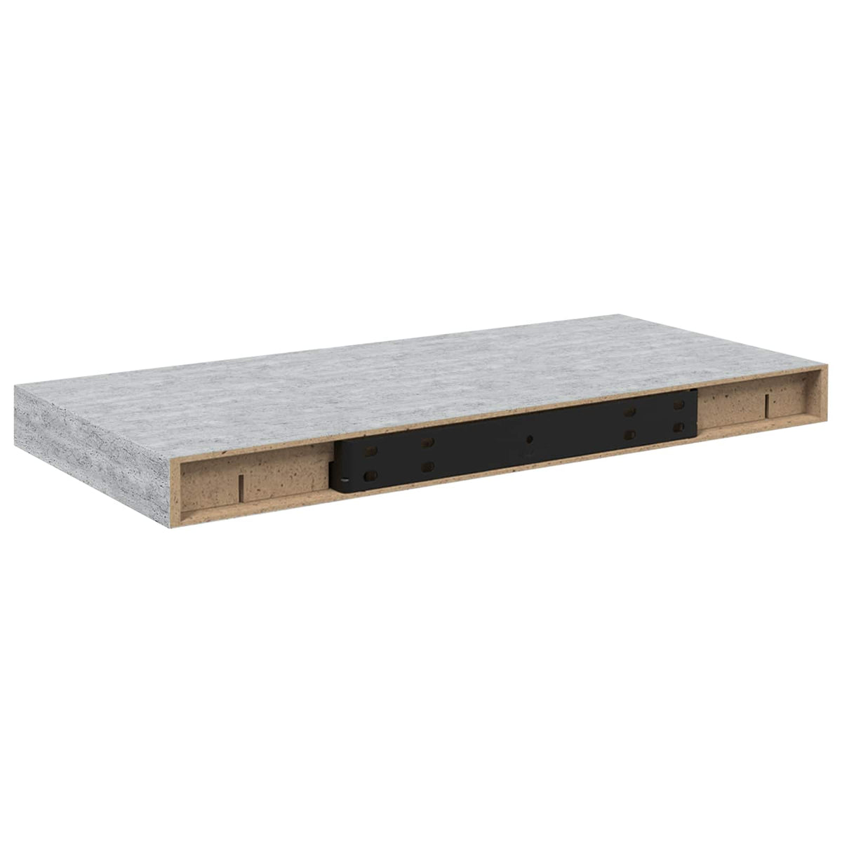 vidaXL Floating Wall Shelves 2 pcs Concrete Grey 50x23.5x3.8 cm MDF