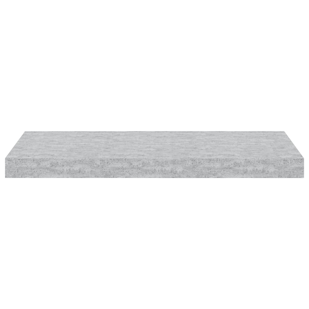 vidaXL Floating Wall Shelves 2 pcs Concrete Grey 60x23.5x3.8 cm MDF
