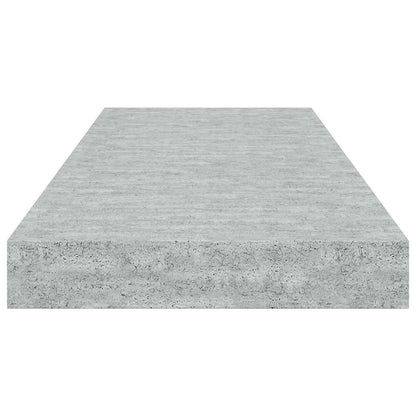 vidaXL Floating Wall Shelves 2 pcs Concrete Grey 60x23.5x3.8 cm MDF