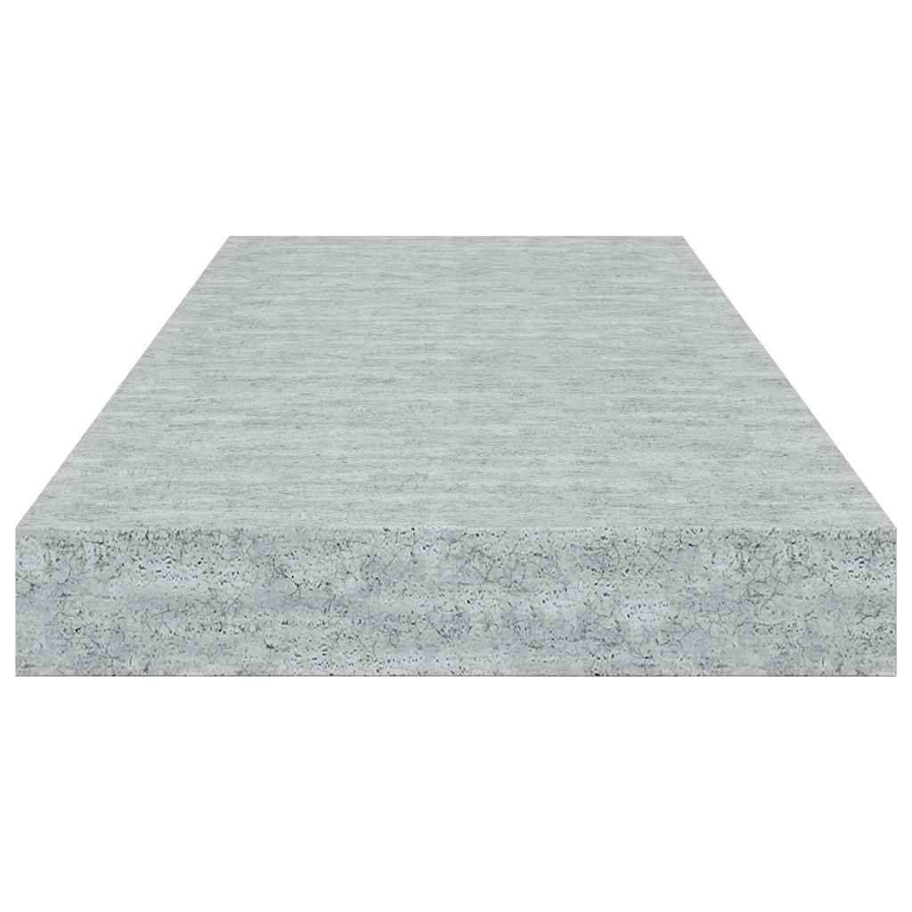 vidaXL Wall Shelf | Set of 4 | Concrete Grey | Honeycomb MDF, Metal | Standard