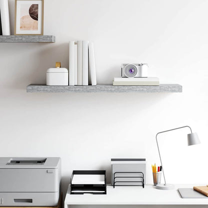 vidaXL Floating Wall Shelf Concrete Grey 80x23.5x3.8 cm MDF