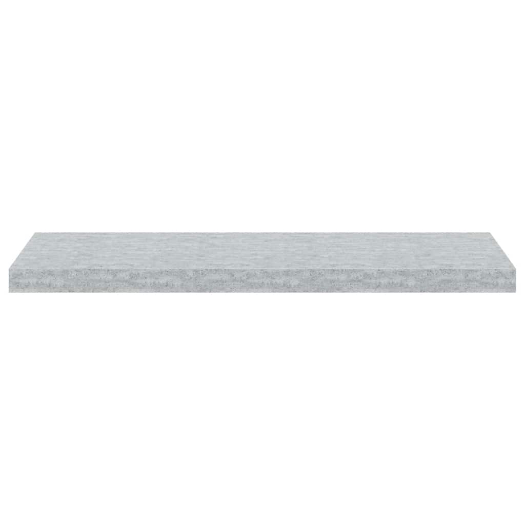 vidaXL Floating Wall Shelves 2 pcs Concrete Grey 80x23.5x3.8 cm MDF