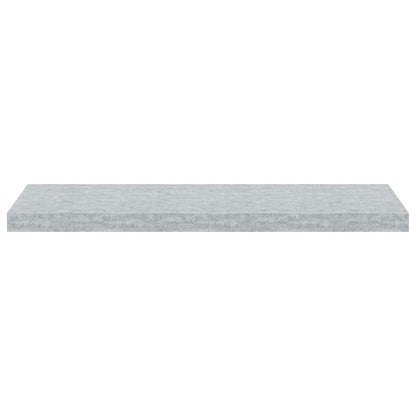 vidaXL Floating Wall Shelves 2 pcs Concrete Grey 80x23.5x3.8 cm MDF