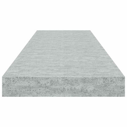 vidaXL Floating Wall Shelves 2 pcs Concrete Grey 80x23.5x3.8 cm MDF