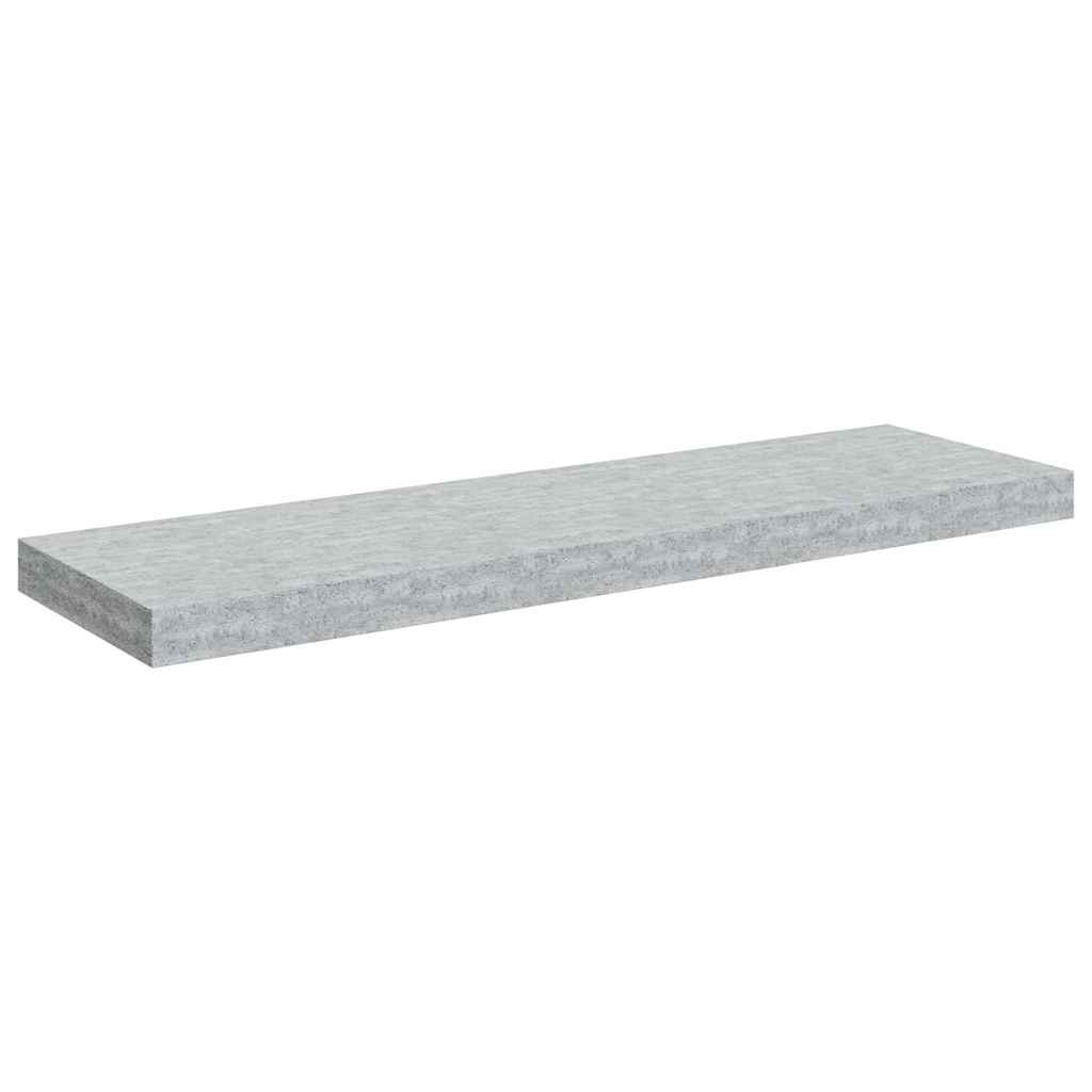 326602 vidaXL Floating Wall Shelves 4 pcs Concrete Grey 80x23,5x3,8 cm MDF