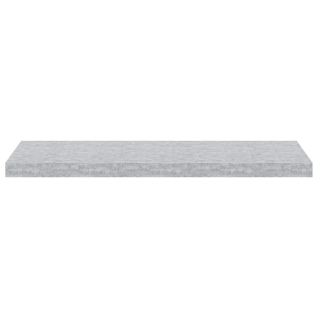 326602 vidaXL Floating Wall Shelves 4 pcs Concrete Grey 80x23,5x3,8 cm MDF