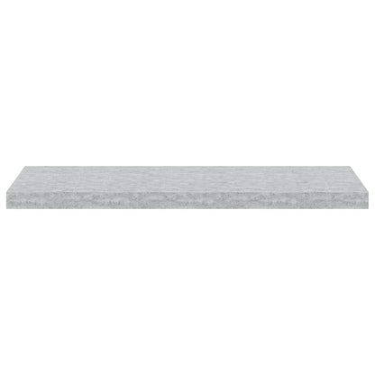 326602 vidaXL Floating Wall Shelves 4 pcs Concrete Grey 80x23,5x3,8 cm MDF