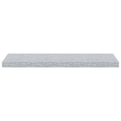 vidaXL Floating Wall Shelves 4 pcs Concrete Grey 80x23.5x3.8 cm MDF