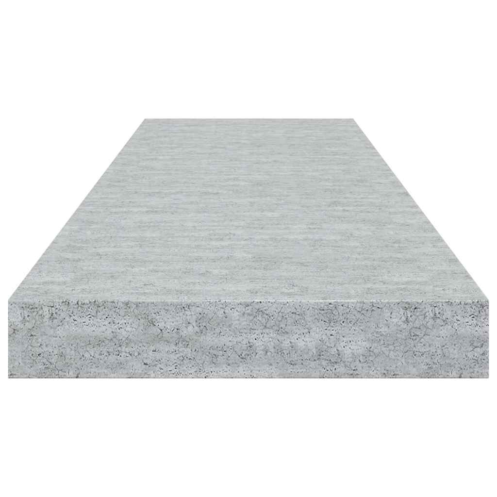 326602 vidaXL Floating Wall Shelves 4 pcs Concrete Grey 80x23,5x3,8 cm MDF