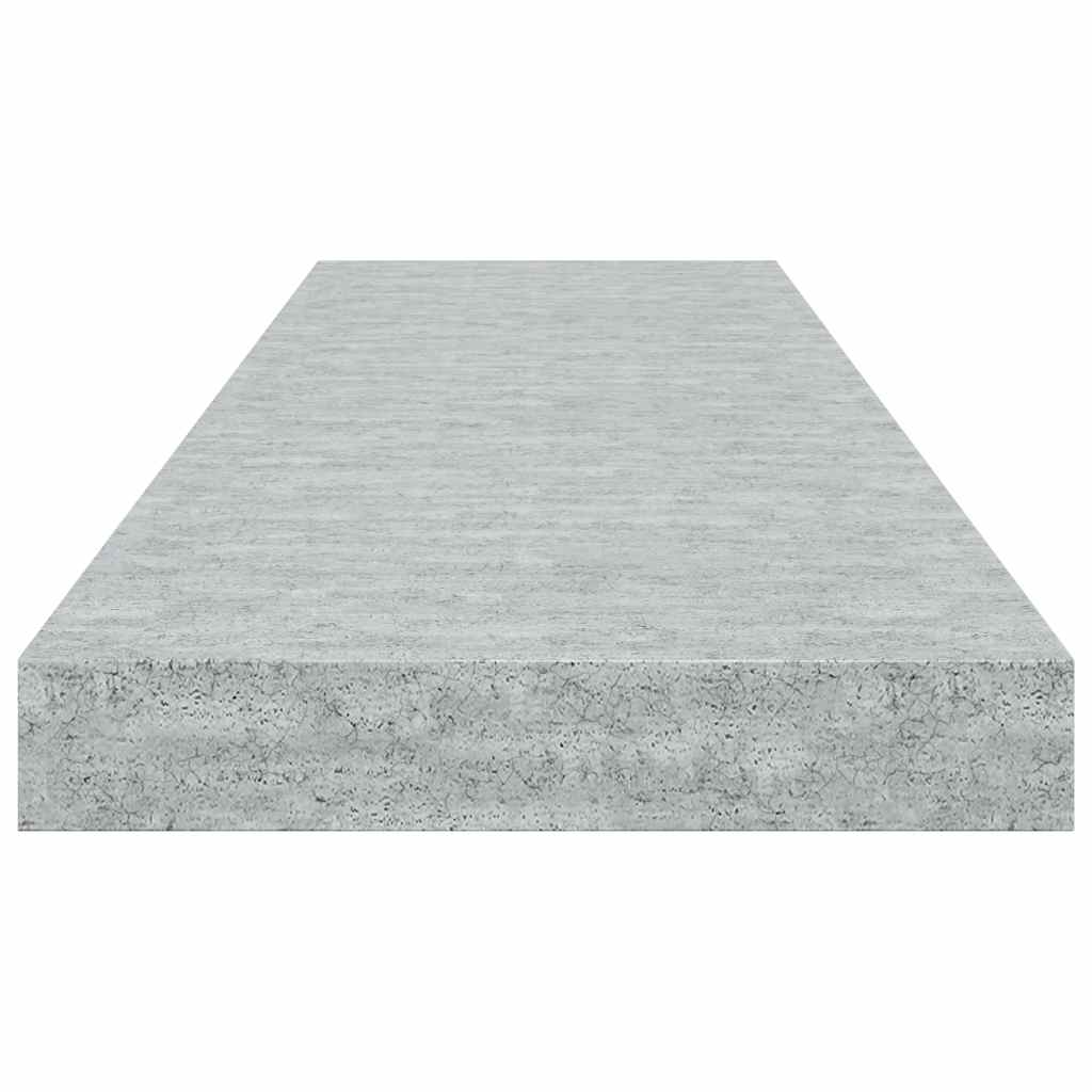 vidaXL Floating Wall Shelves 4 pcs Concrete Grey 80x23.5x3.8 cm MDF