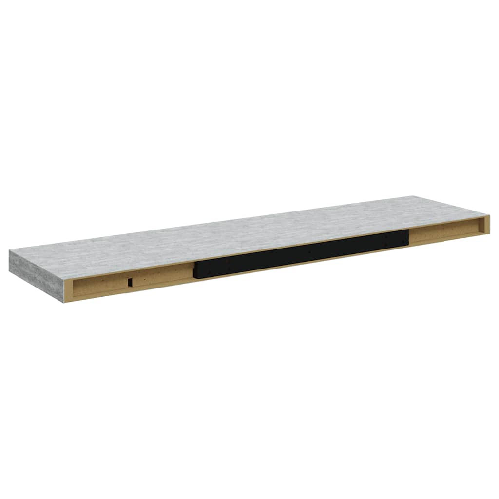 vidaXL Floating Wall Shelf Concrete Grey 90x23.5x3.8 cm MDF