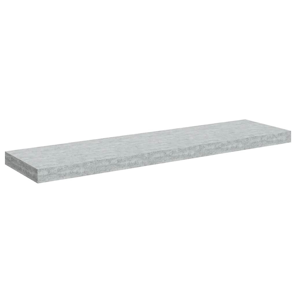 vidaXL Floating Wall Shelves 2 pcs Concrete Grey 90x23.5x3.8 cm MDF