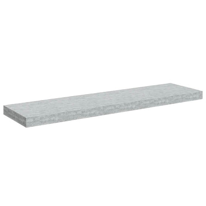 vidaXL Floating Wall Shelves 2 pcs Concrete Grey 90x23.5x3.8 cm MDF