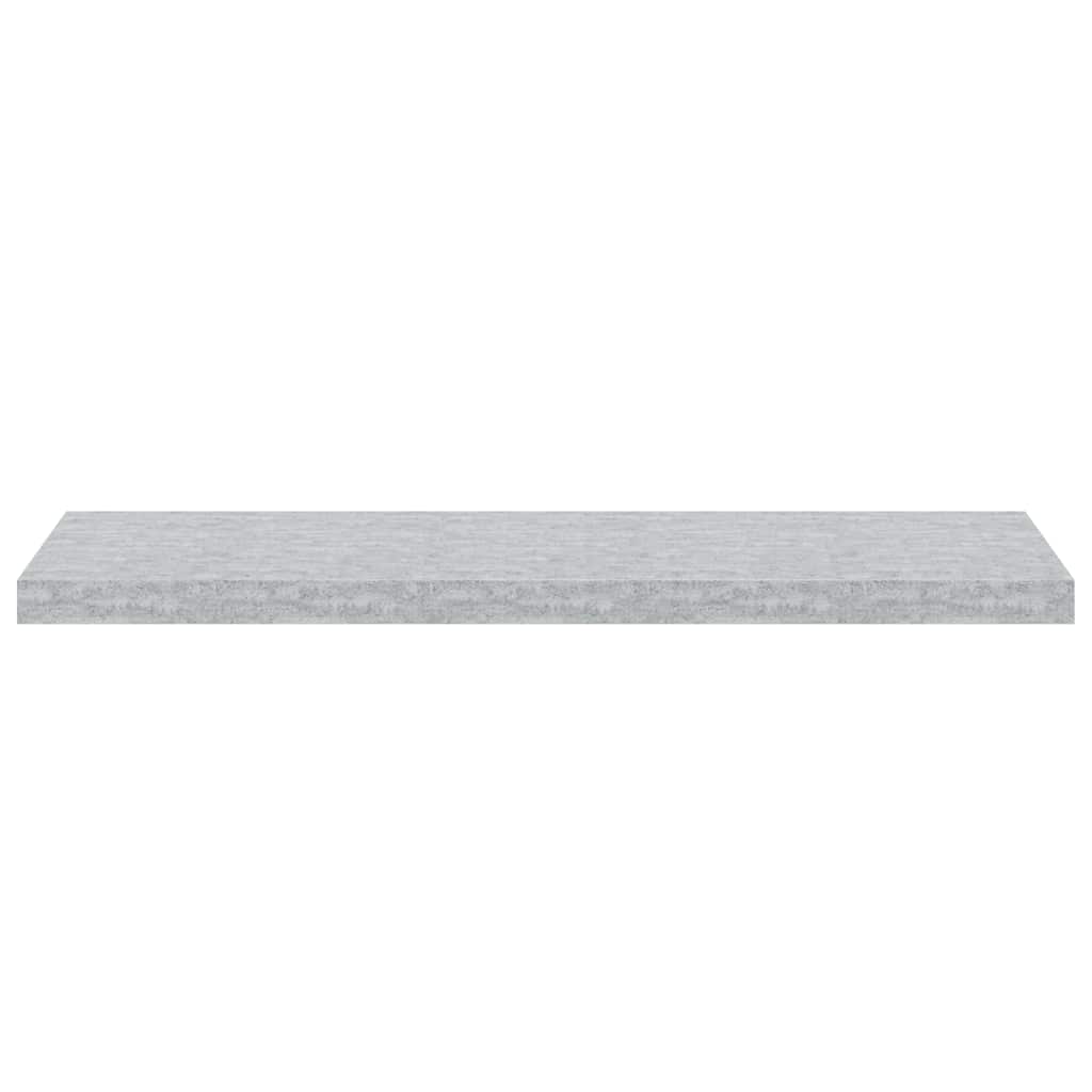 vidaXL Floating Wall Shelves 2 pcs Concrete Grey 90x23.5x3.8 cm MDF
