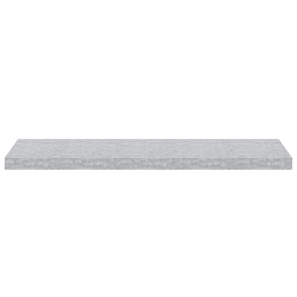 vidaXL Floating Wall Shelves 2 pcs Concrete Grey 90x23.5x3.8 cm MDF