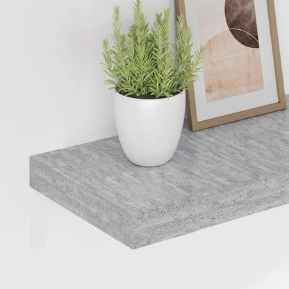 vidaXL Floating Wall Shelves 4 pcs Concrete Grey 90x23.5x3.8 cm MDF