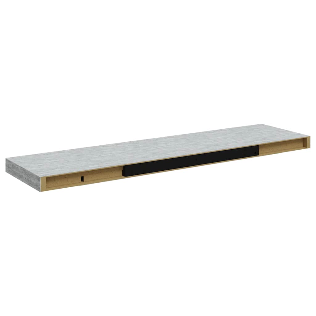 vidaXL Floating Wall Shelves 4 pcs Concrete Grey 90x23.5x3.8 cm MDF