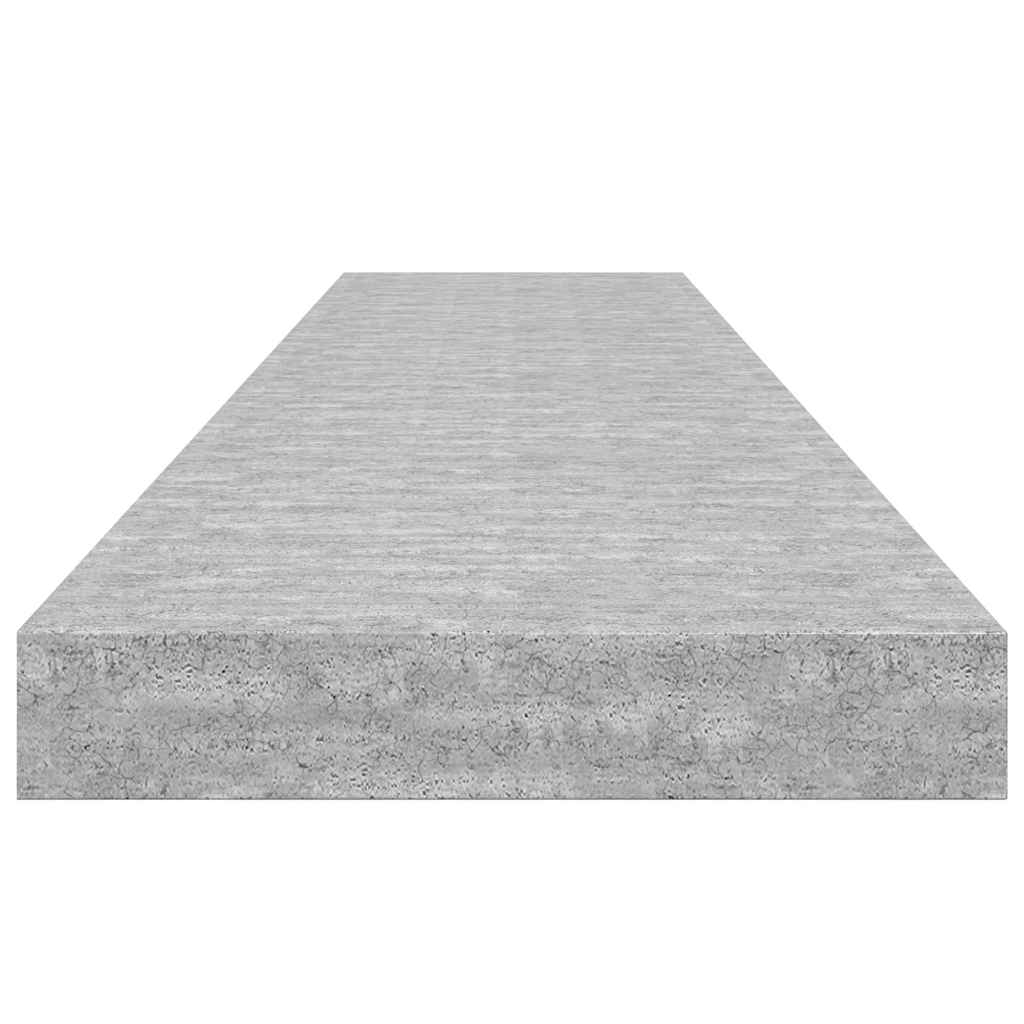 326606 vidaXL Floating Wall Shelf Concrete Grey 120x23,5x3,8 cm MDF