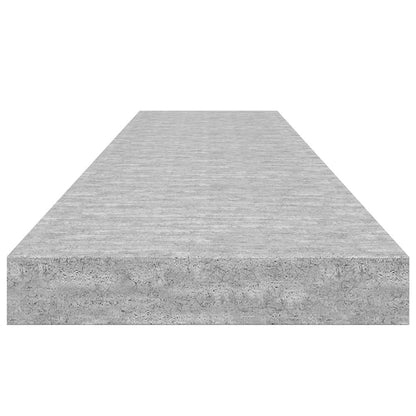 326606 vidaXL Floating Wall Shelf Concrete Grey 120x23,5x3,8 cm MDF