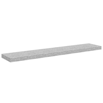 vidaXL Floating Wall Shelves 2 pcs Concrete Grey 120x23.5x3.8 cm MDF