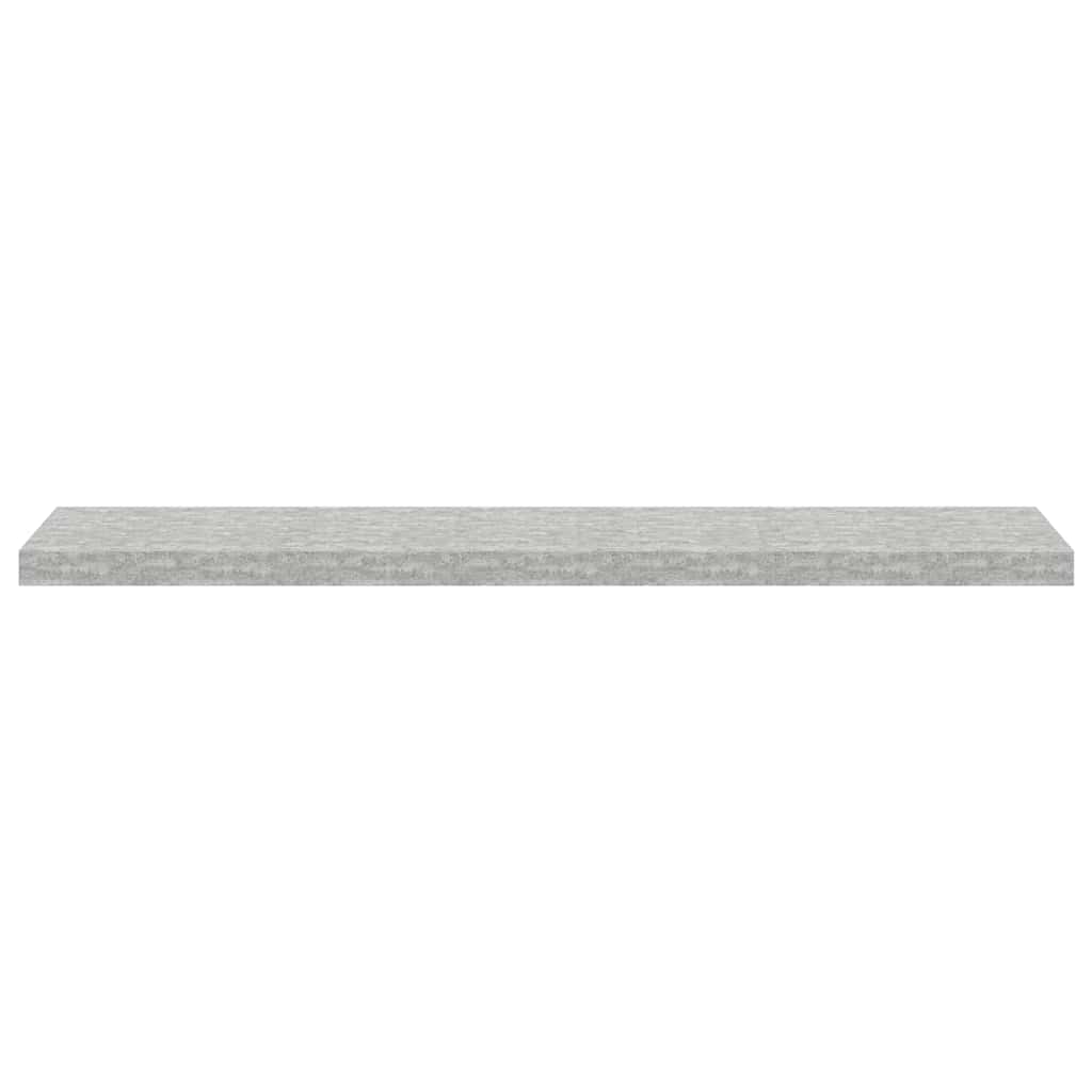 vidaXL Floating Wall Shelves 2 pcs Concrete Grey 120x23.5x3.8 cm MDF