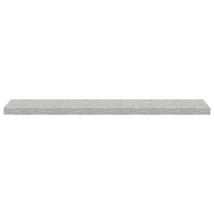 vidaXL Floating Wall Shelves 2 pcs Concrete Grey 120x23.5x3.8 cm MDF