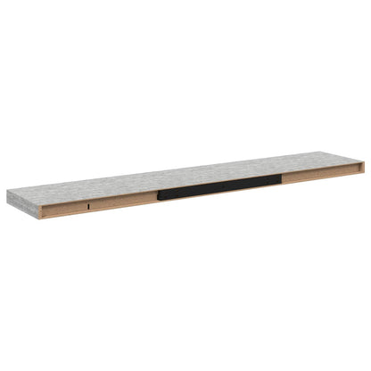 326607 vidaXL Floating Wall Shelves 2 pcs Concrete Grey 120x23,5x3,8 cm MDF
