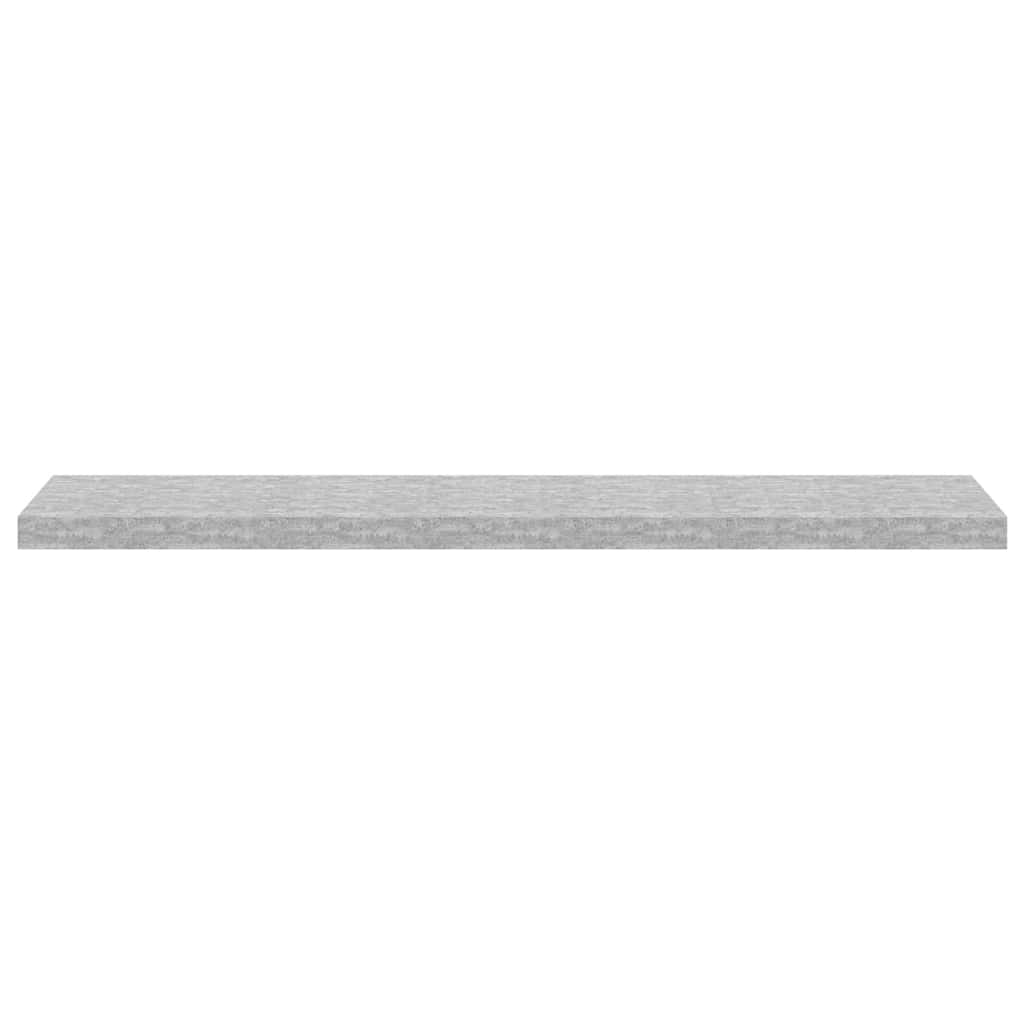 vidaXL Floating Wall Shelves 4 pcs Concrete Grey 120x23.5x3.8 cm MDF