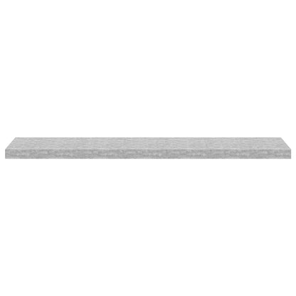 vidaXL Floating Wall Shelves 4 pcs Concrete Grey 120x23.5x3.8 cm MDF