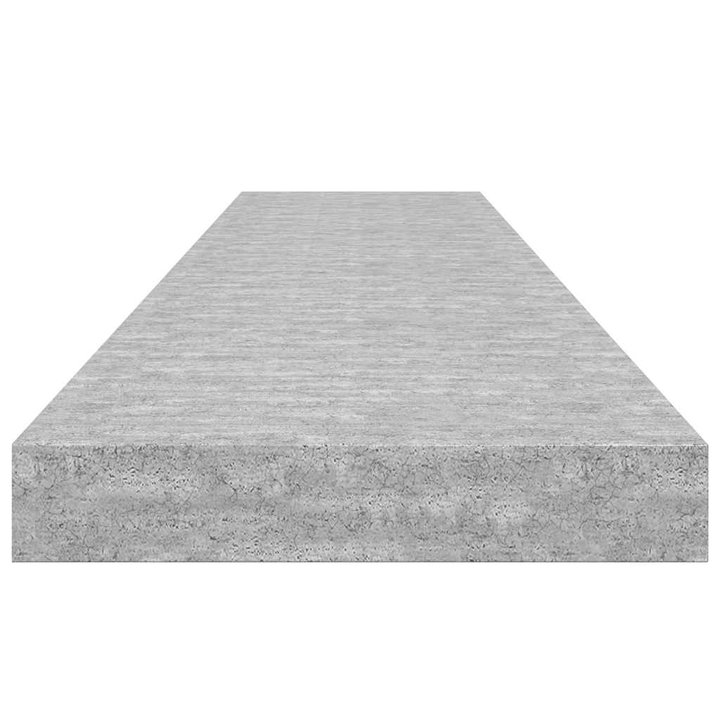 vidaXL Floating Wall Shelves 4 pcs Concrete Grey 120x23.5x3.8 cm MDF