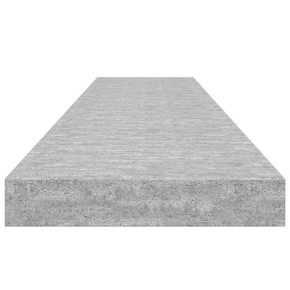 vidaXL Floating Wall Shelves 4 pcs Concrete Grey 120x23.5x3.8 cm MDF