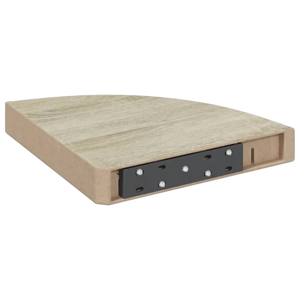 vidaXL Wall Corner Shelves 2 pcs Oak and White 25x25x3.8 cm MDF