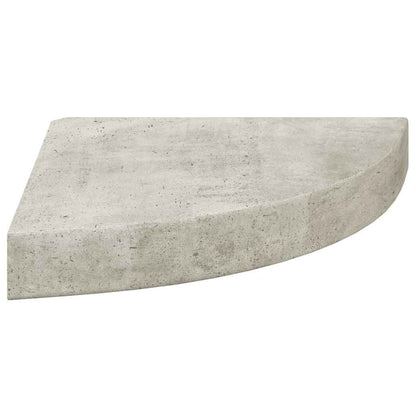 326633 vidaXL Wall Corner Shelf Concrete Grey 25x25x3,8 cm MDF