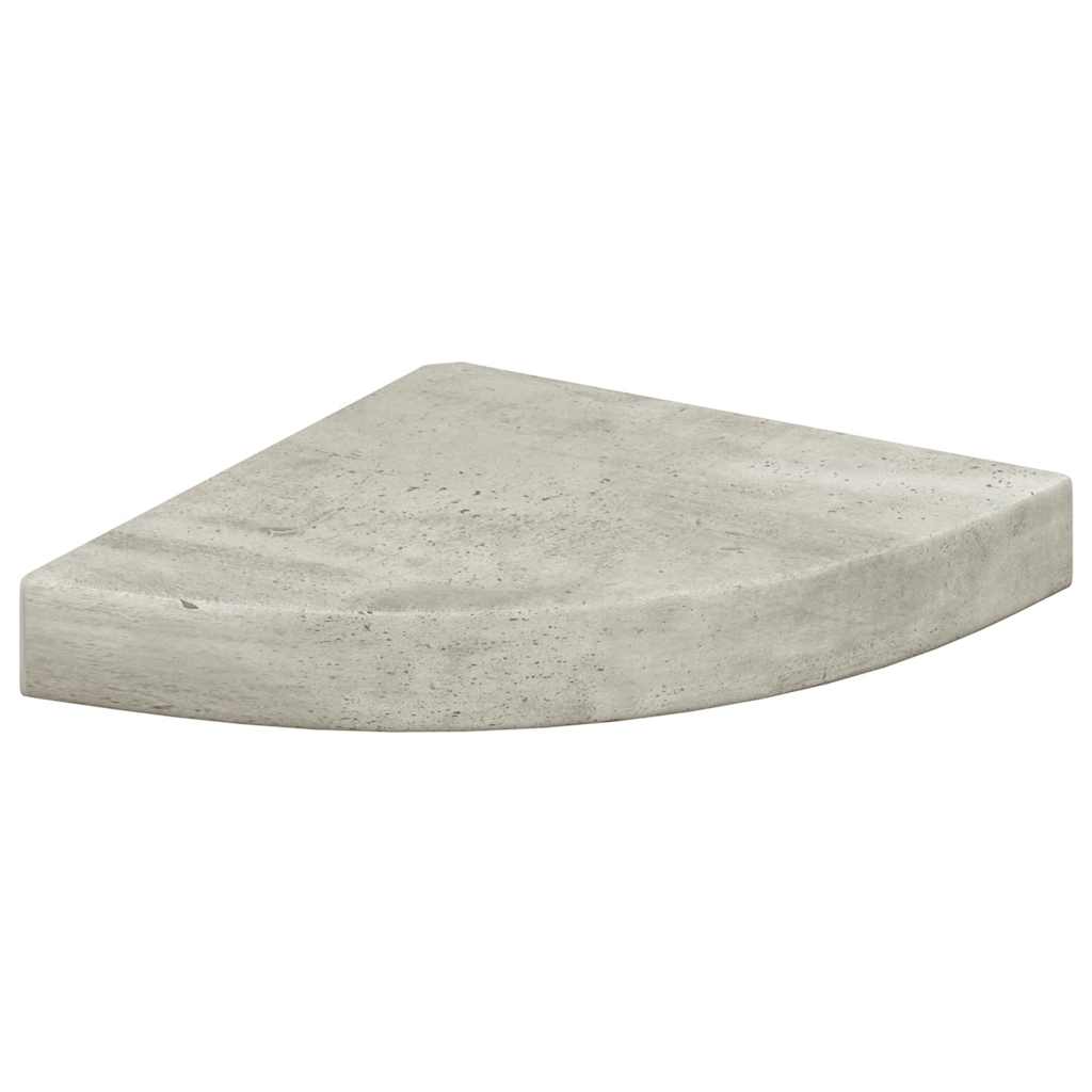 vidaXL Wall Corner Shelves 2 pcs Concrete Grey 25x25x3.8 cm MDF