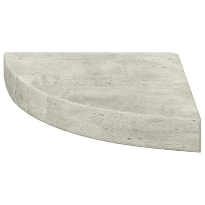 vidaXL Wall Corner Shelves 2 pcs Concrete Grey 25x25x3.8 cm MDF