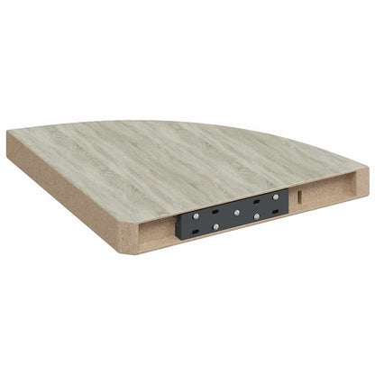 vidaXL Wall Corner Shelf Oak and White 35x35x3.8 cm MDF