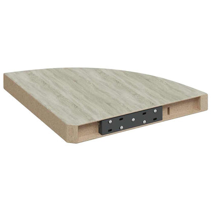 vidaXL Wall Corner Shelves 2 pcs Oak and White 35x35x3.8 cm MDF