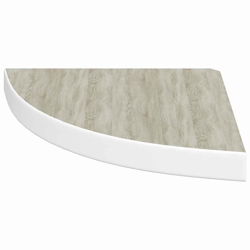 vidaXL Wall Corner Shelf | Set of 4 | Oak and White | Honeycomb MDF, Metal
