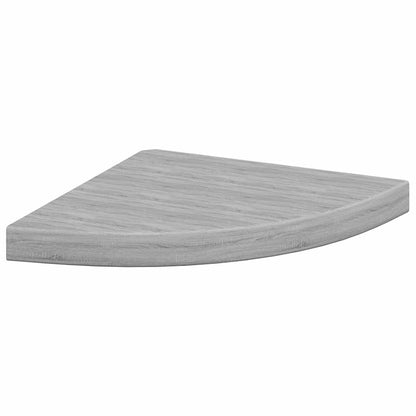 vidaXL Wall Corner Shelf | Concrete grey | Honeycomb MDF | 35 cm corner size
