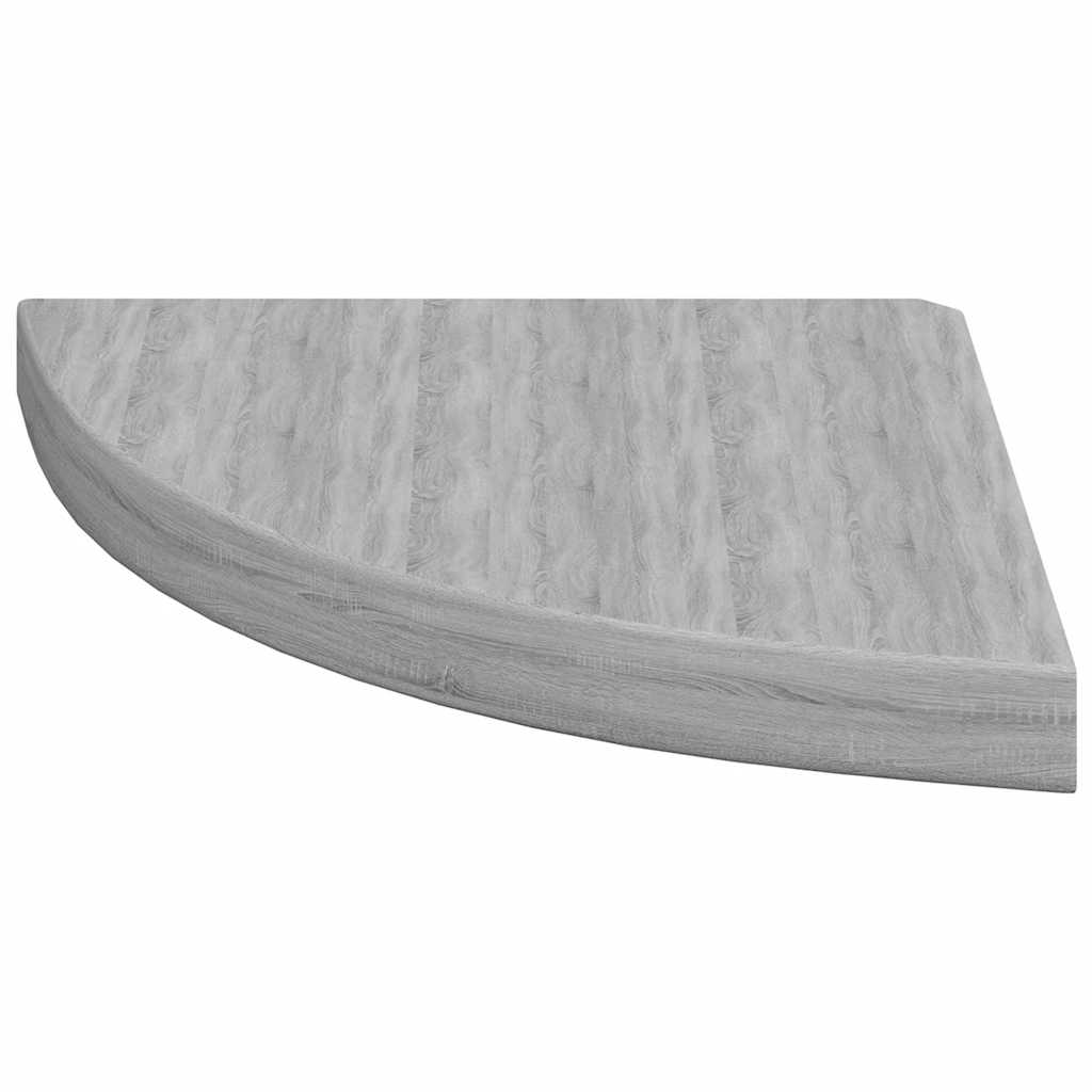 vidaXL Wall Corner Shelf | Concrete grey | Honeycomb MDF | 35 cm corner size