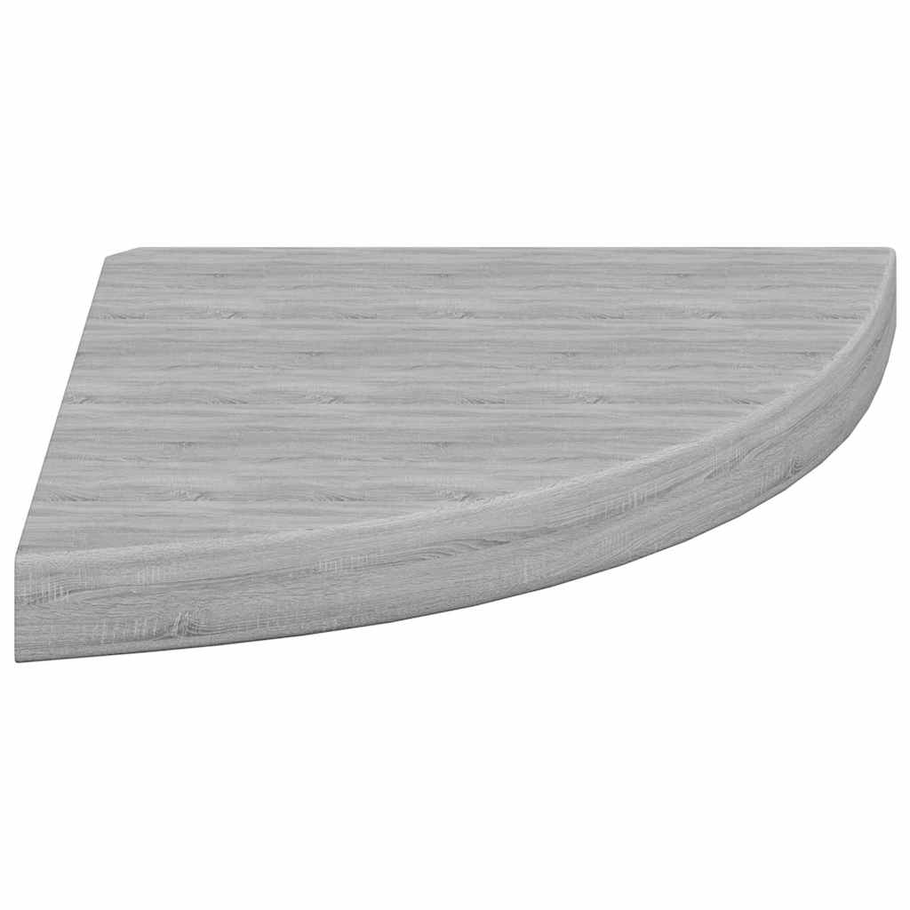 vidaXL Wall Corner Shelf | Concrete grey | Honeycomb MDF | 35 cm corner size