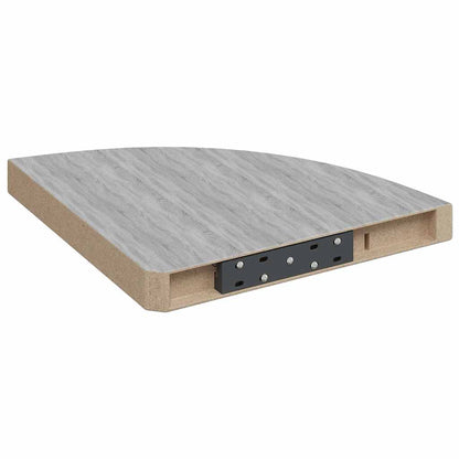 vidaXL Wall Corner Shelf | Concrete grey | Honeycomb MDF | 35 cm corner size