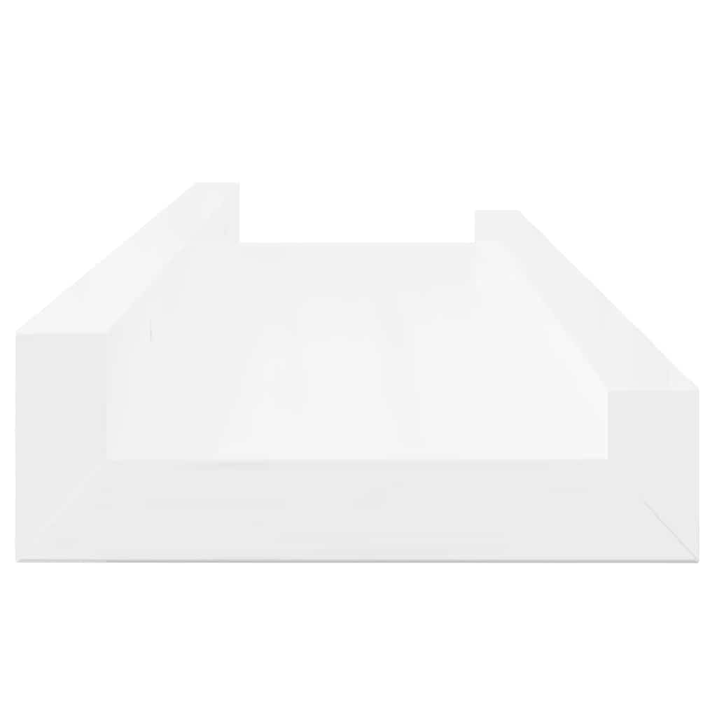 vidaXL Wall Shelves 2 pcs High Gloss White 40x9x3 cm